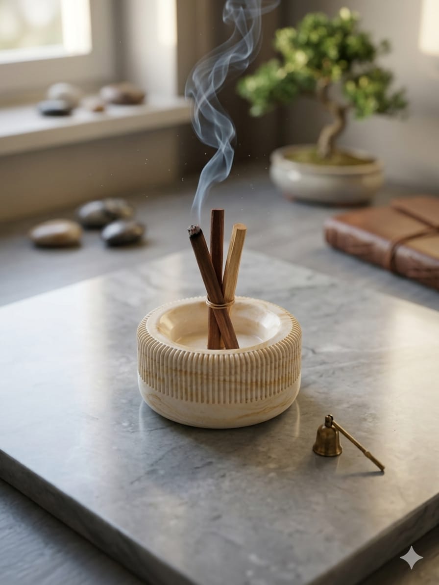 Porte encense / bougie artisanale en céramique - Hestia  