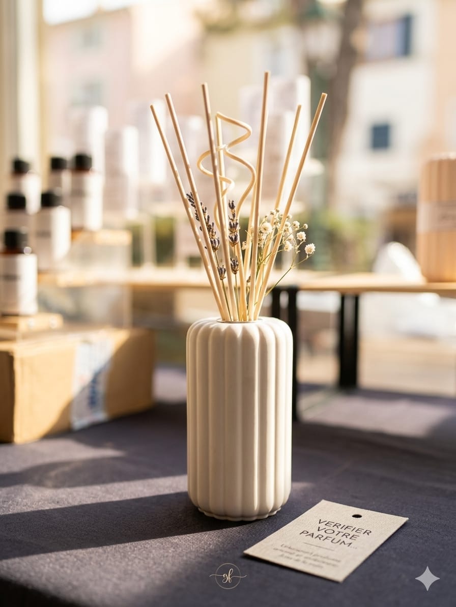 Diffuseur d'ambiance artisanale en céramique - Cérès - – Élégance Rainurée