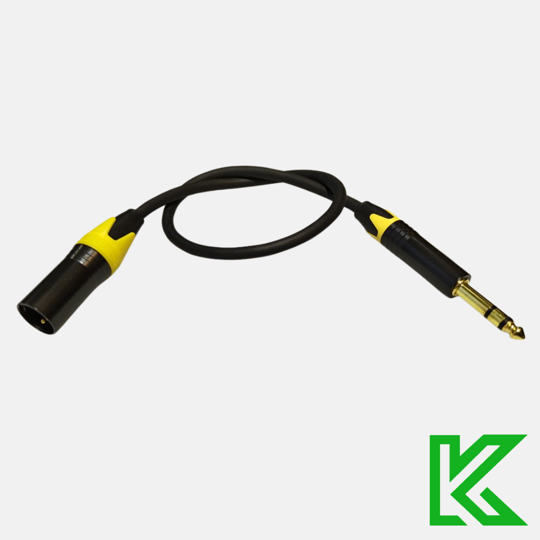 XLR male to TRS 6.35mm audio kabelis pagal užsakymą