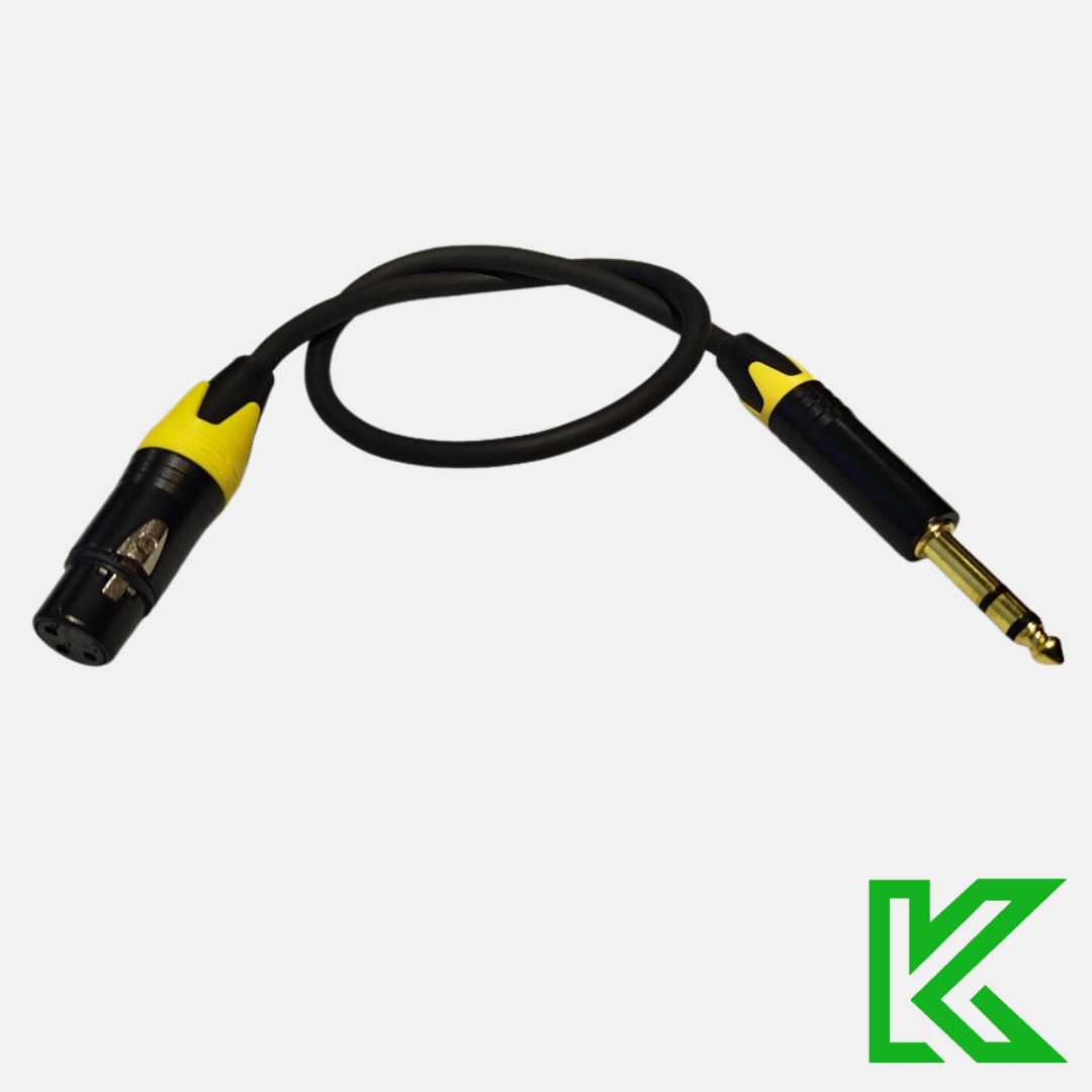 XLR Female to TRS 6.35mm audio kabelis pagal užsakymą