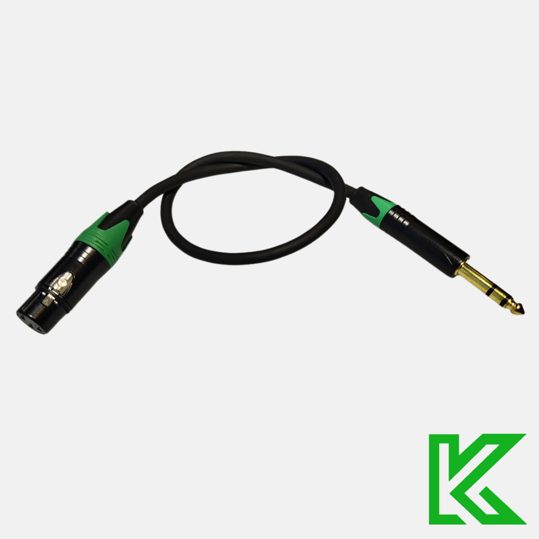 XLR Female to TRS 6.35mm audio kabelis pagal užsakymą