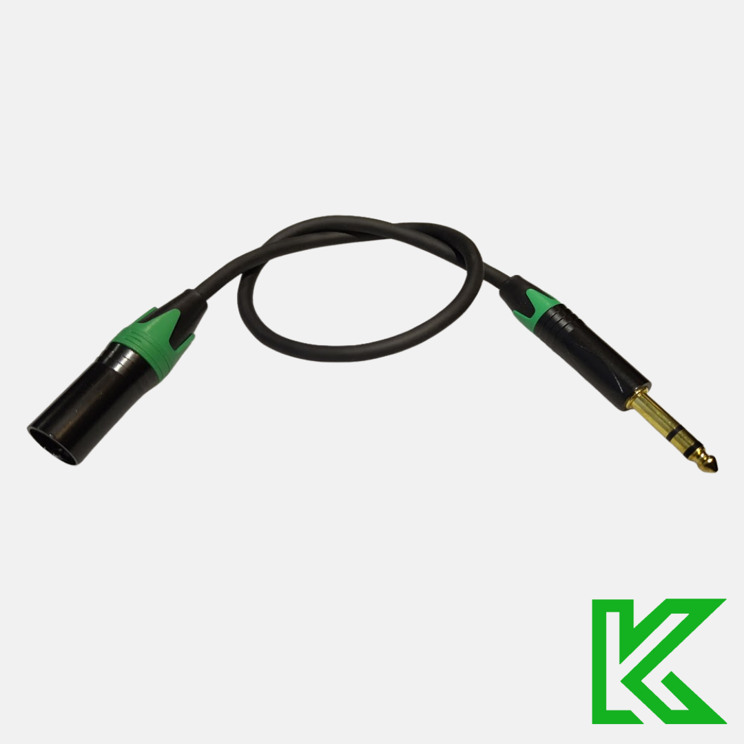 XLR male to TRS 6.35mm audio kabelis pagal užsakymą