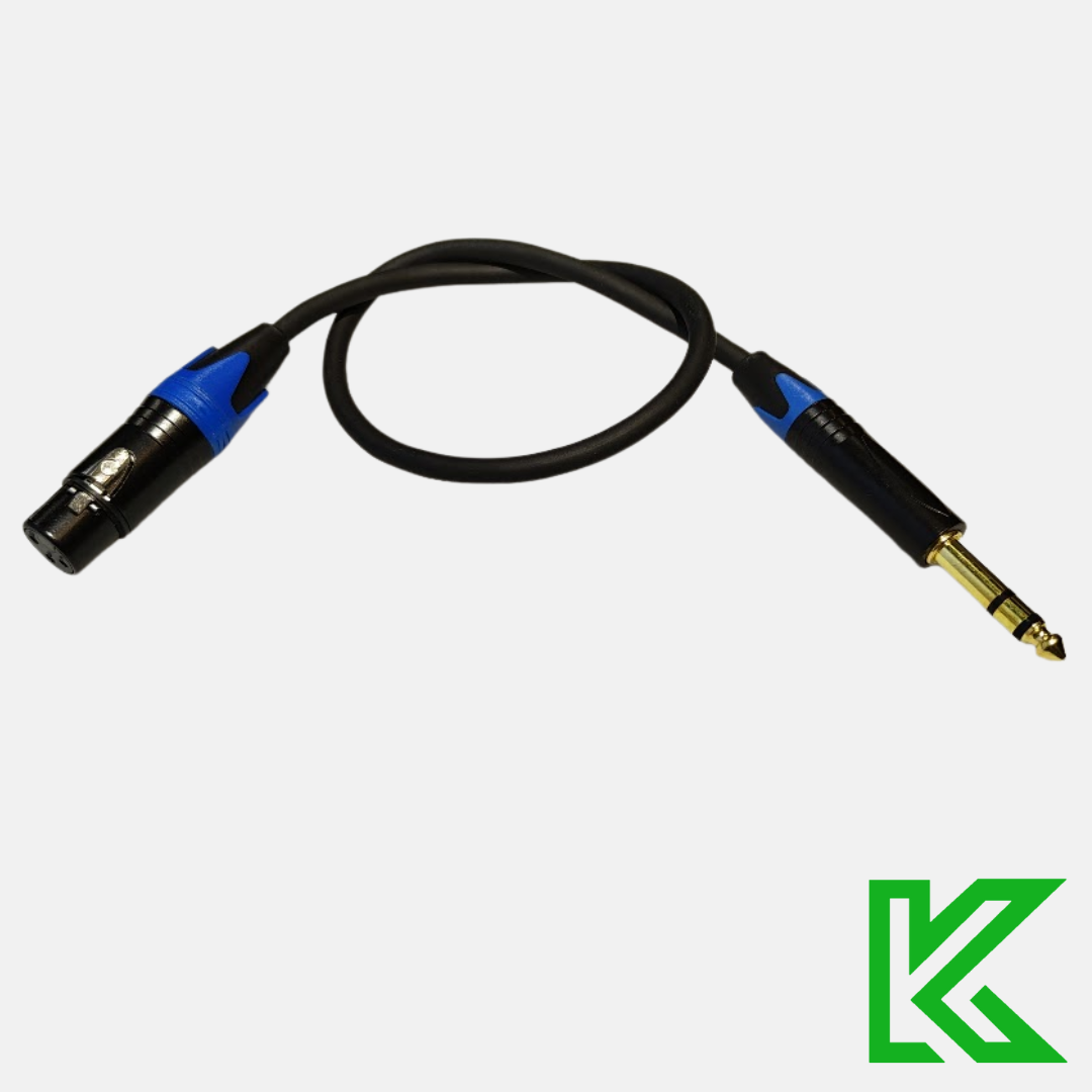 XLR Female to TRS 6.35mm audio kabelis pagal užsakymą