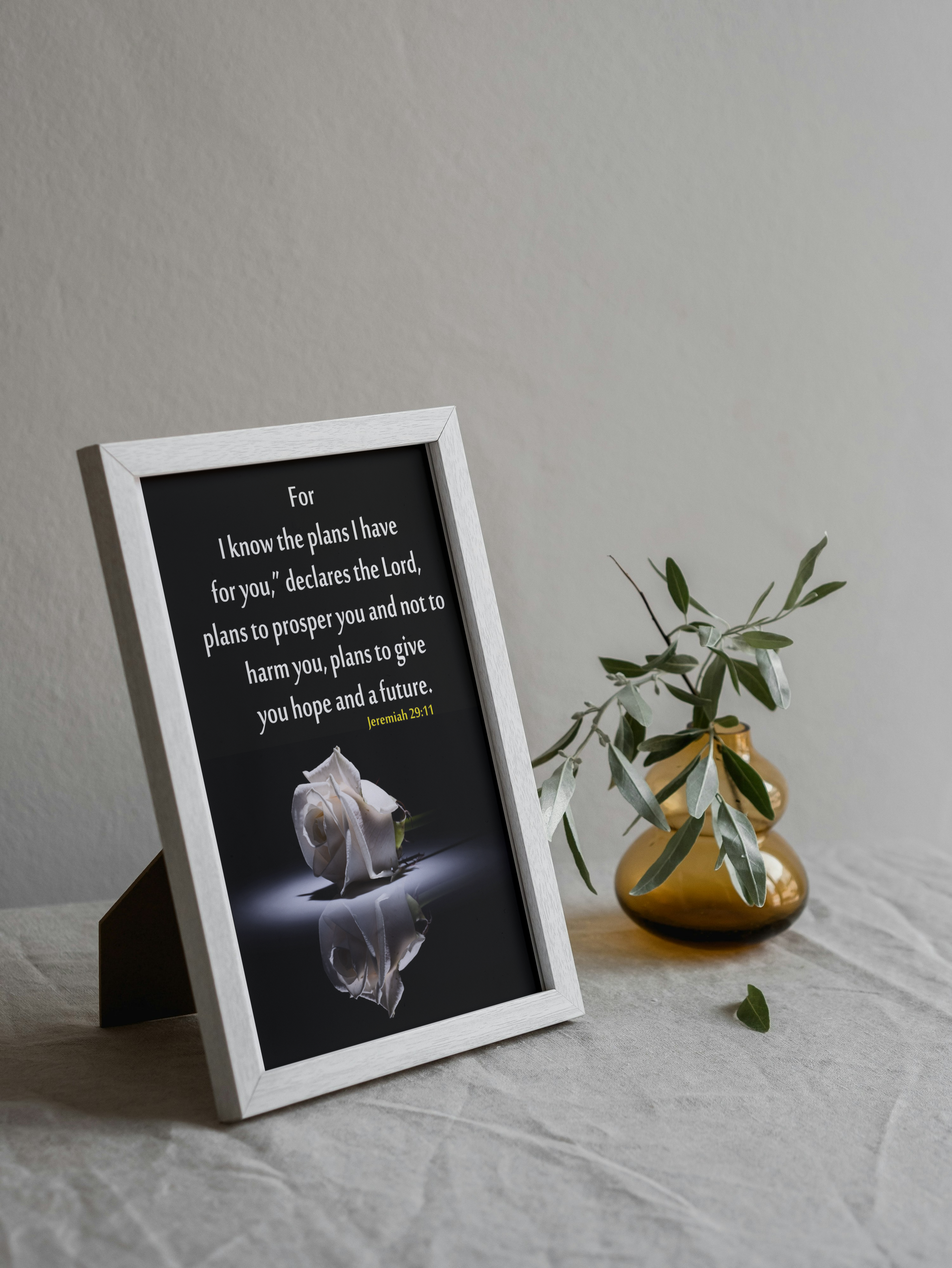 I KNOW THE PLAN FOR YOU - TABLE TOP FRAME 