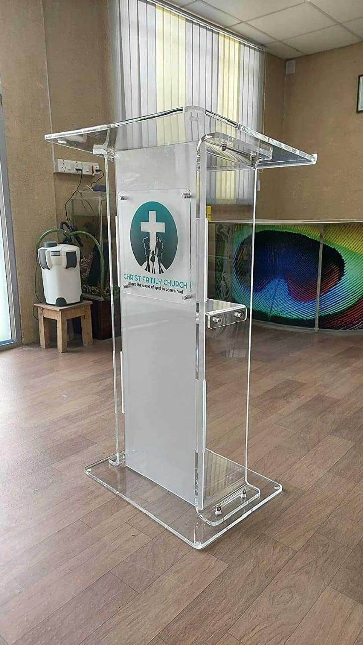 Acrylic Podium with Custom Logo