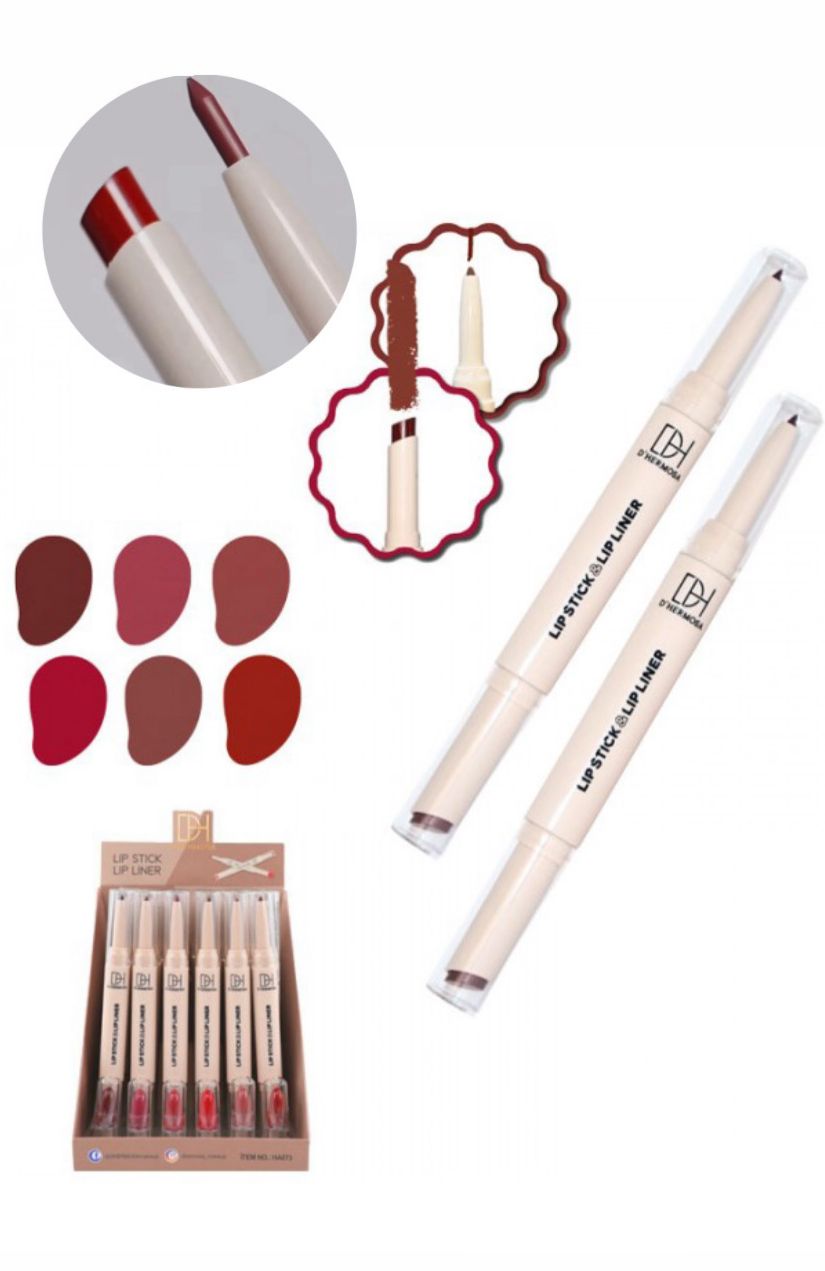 Lápiz labial doble (Labial mas delineador)