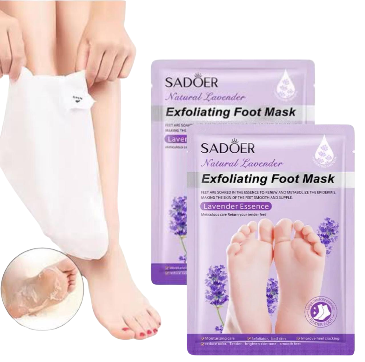 Máscara exfoliante para pies