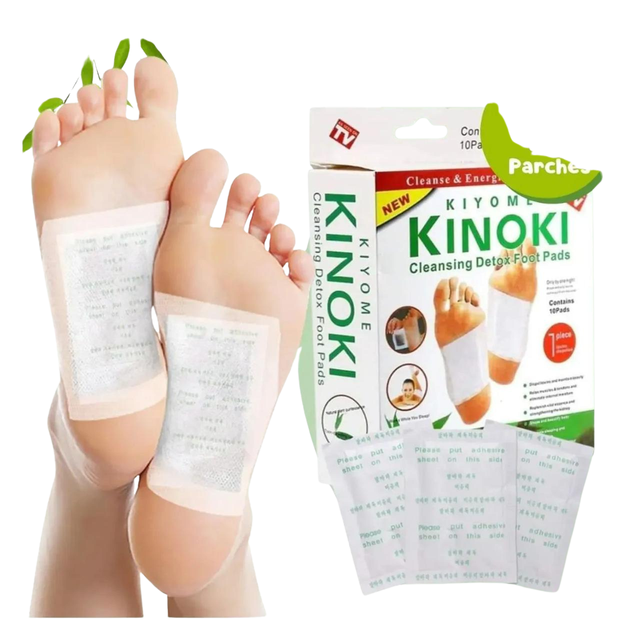 Parche desintoxicante para pies Kinoki