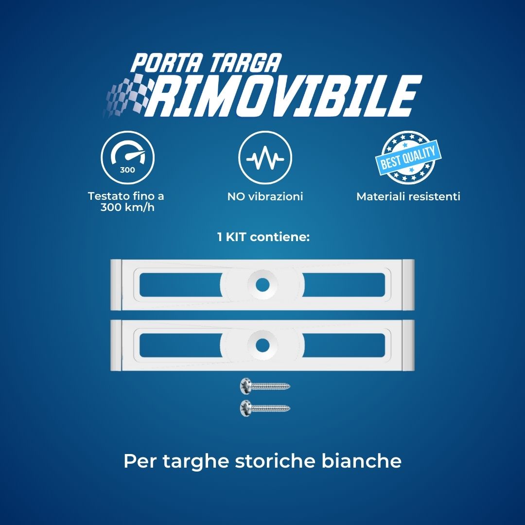 Supporto fisso Porta targa rimovibile universale