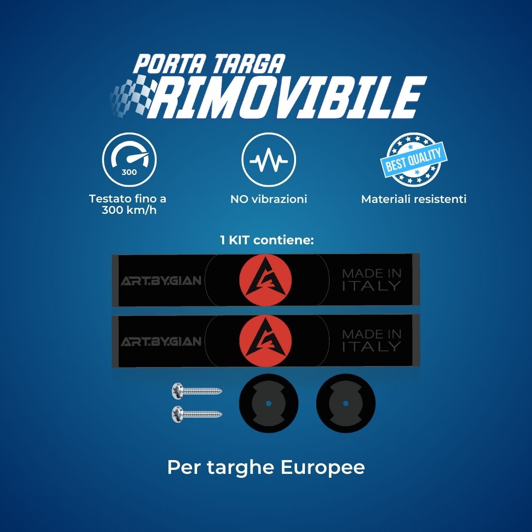 Porta targa rimovibile universale