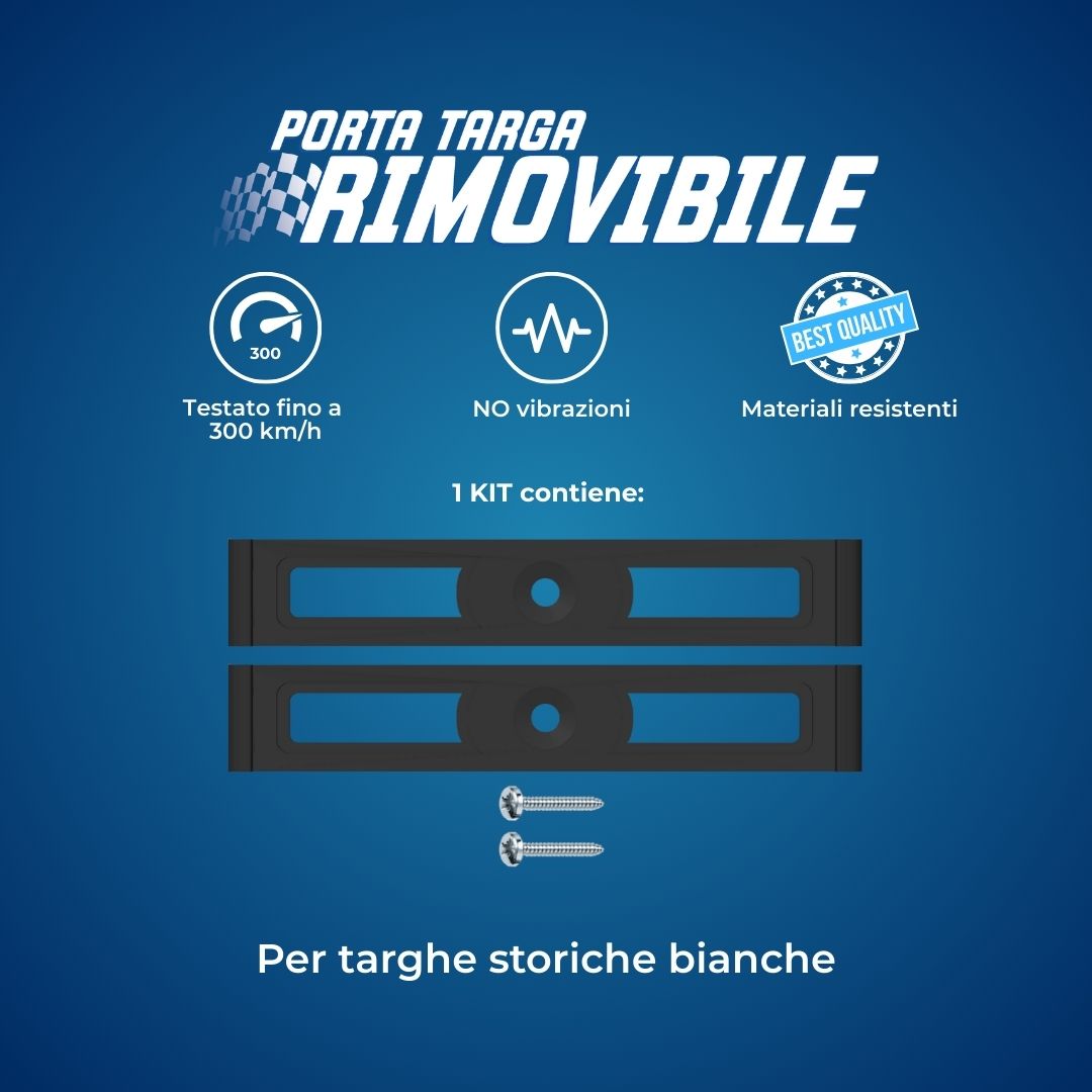 Supporto fisso Porta targa rimovibile universale