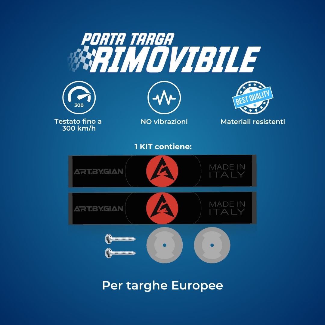 Porta targa rimovibile universale
