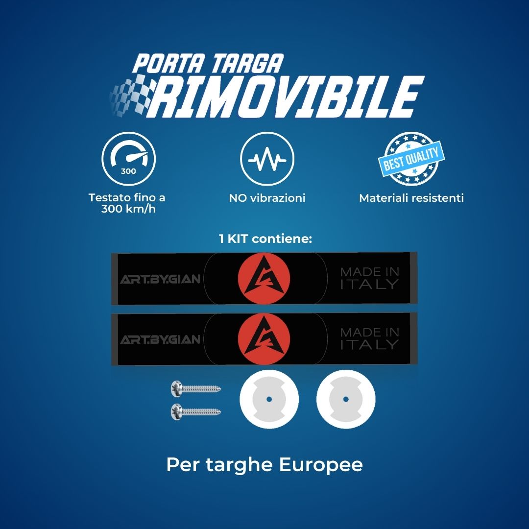 Porta targa rimovibile universale