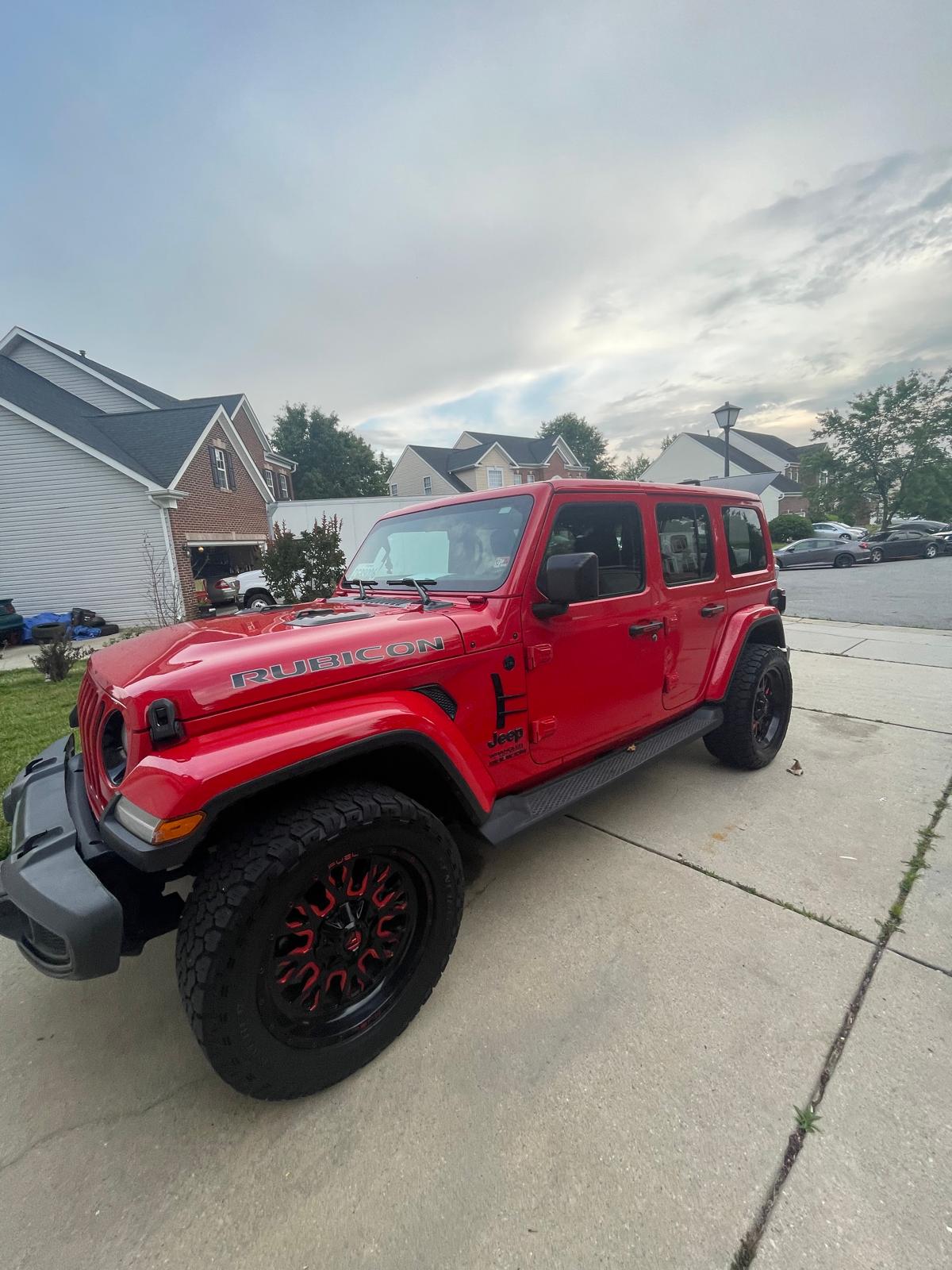 Red Jeep Wrangler