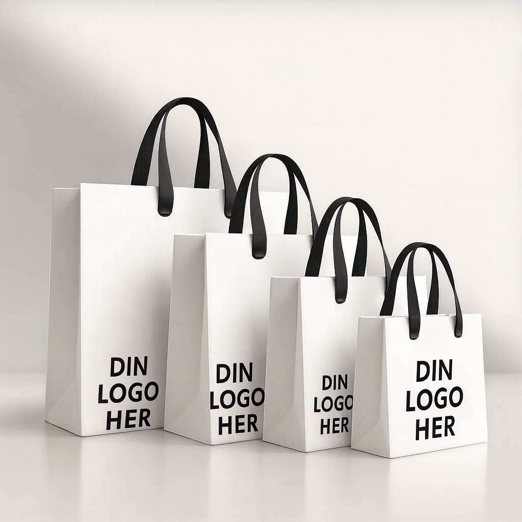 Premium papirposer med håndtakx