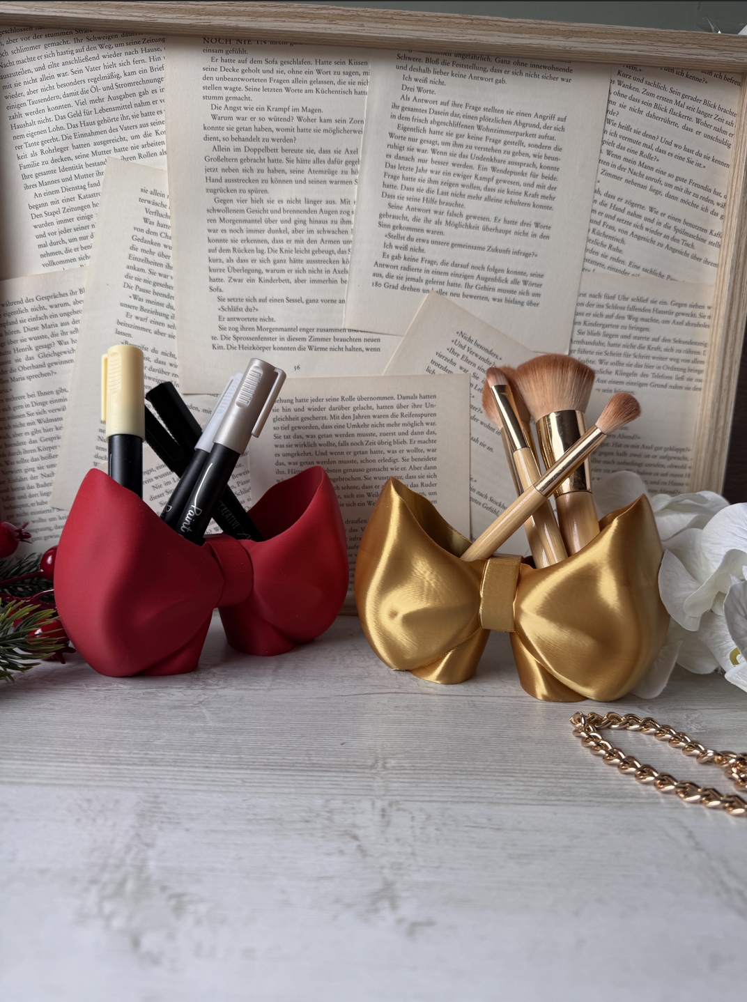 Organizadores de maquillaje en forma de Moño