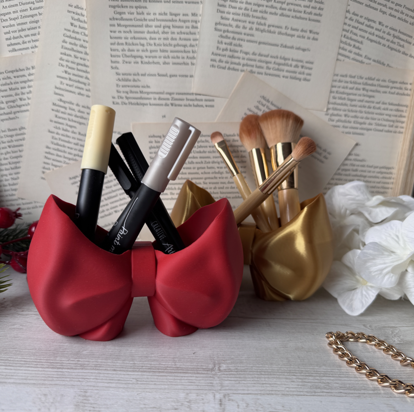 Organizadores de maquillaje en forma de Moño