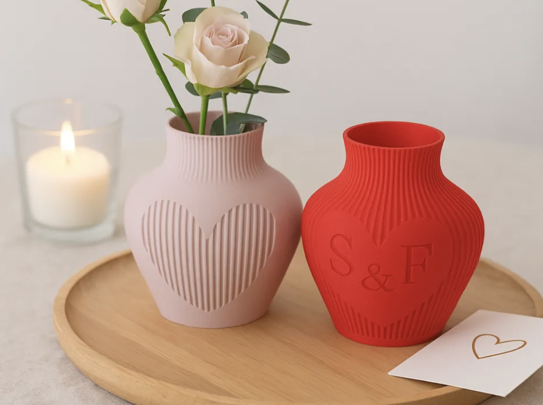 Jarrón personalizado con iniciales