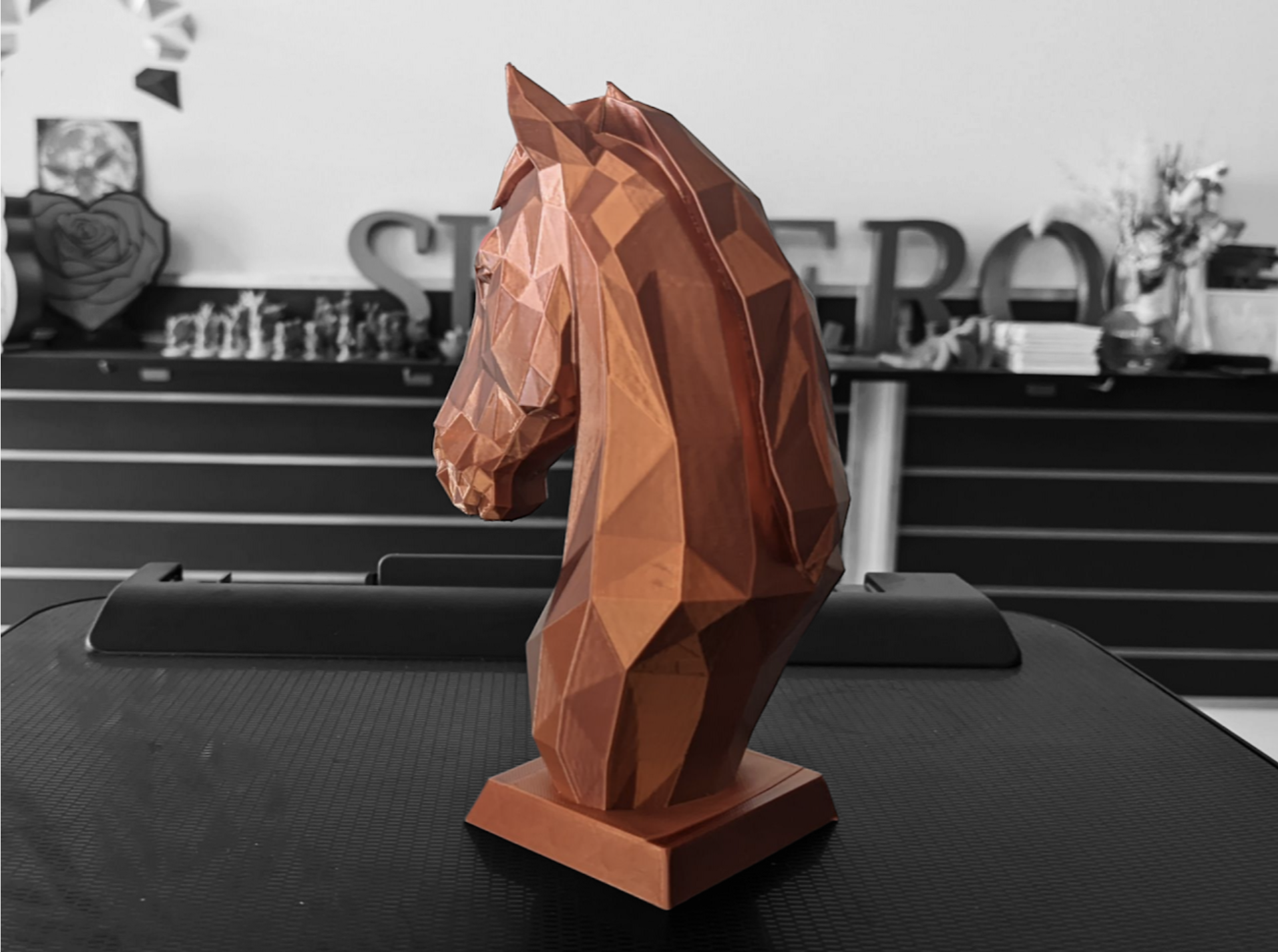 Figura de caballo geométrico