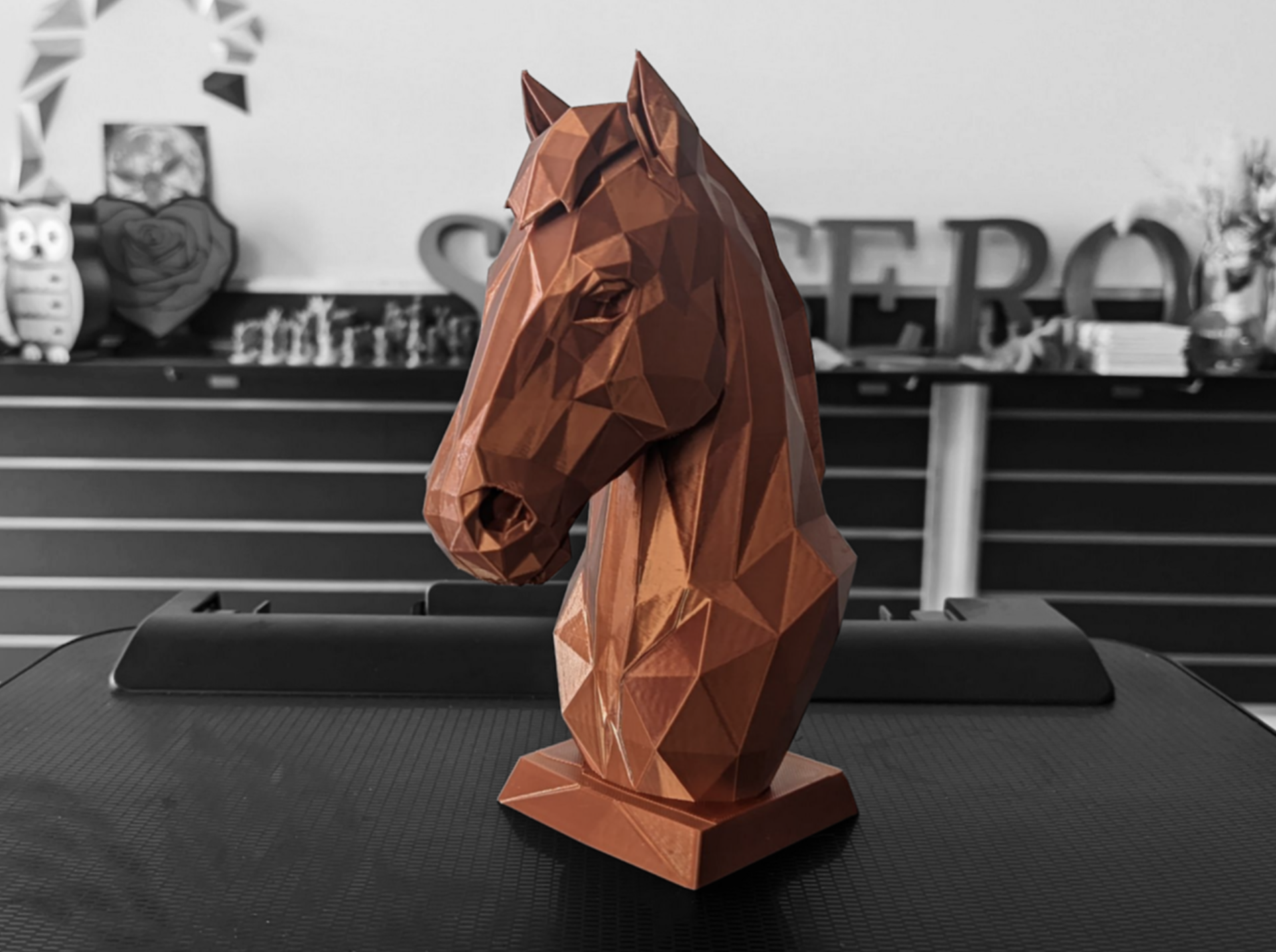 Figura de caballo geométrico