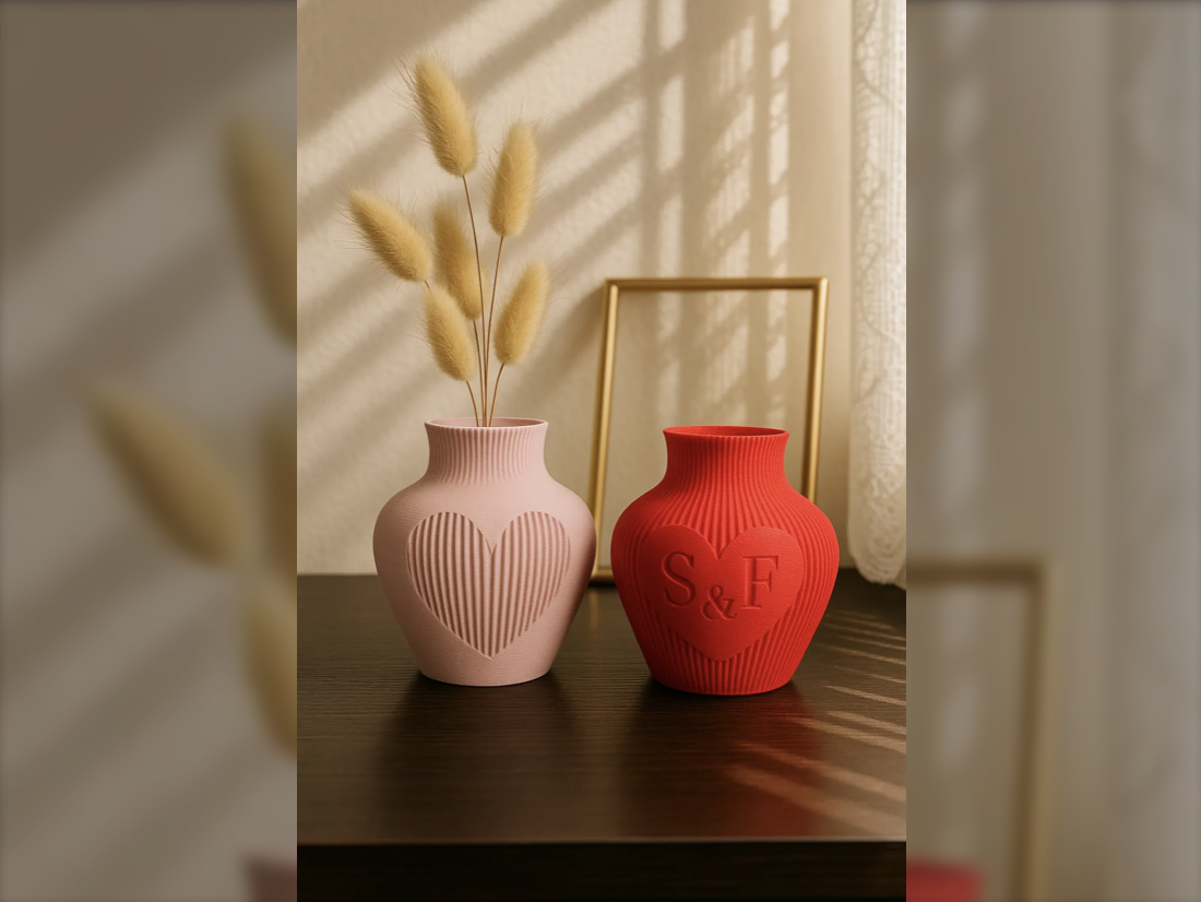 Jarrón personalizado con iniciales