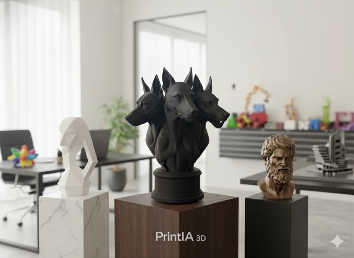 Estatua de Cerbero impresa en 3D