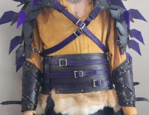 Handcrafted "Reginald" Viking Leather Bracer