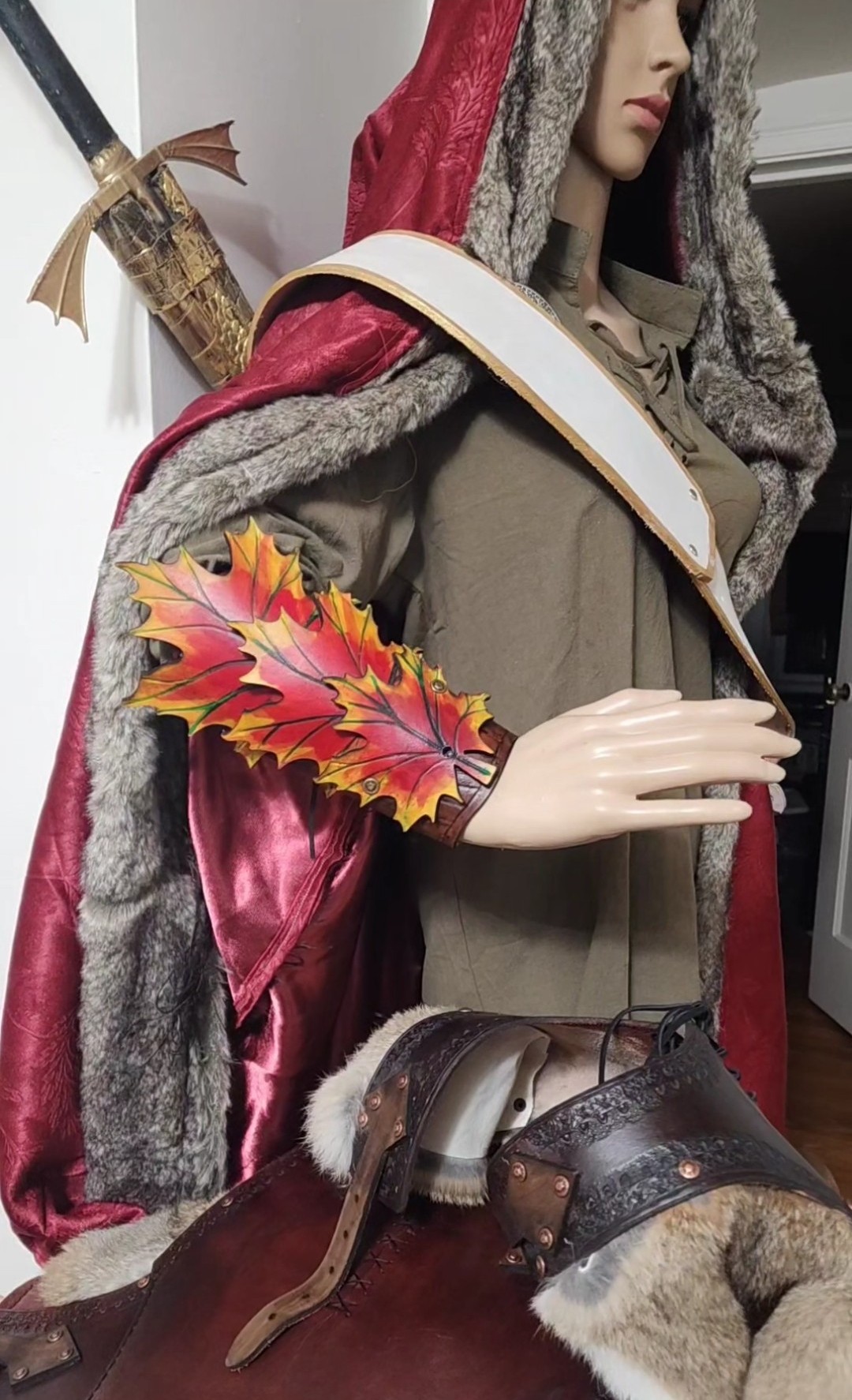 Fantasy Elven Maple Bracers