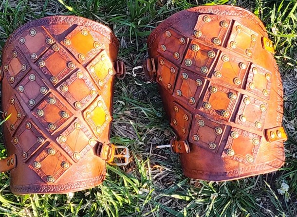 Handcrafted Leather Bjorn Bracer Set