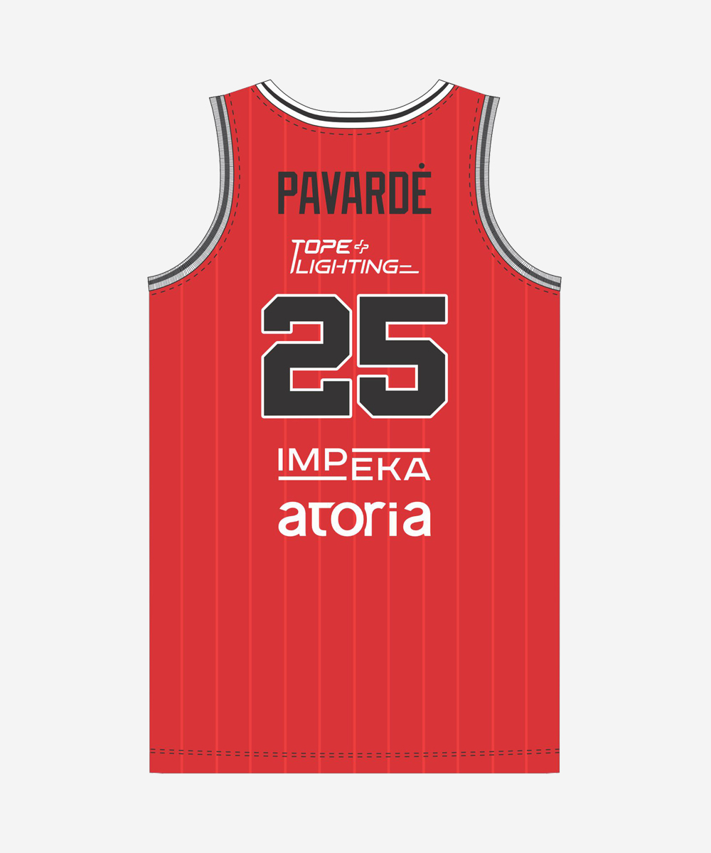 Raudoni žaidybiniai marškinėliai 2025-2026