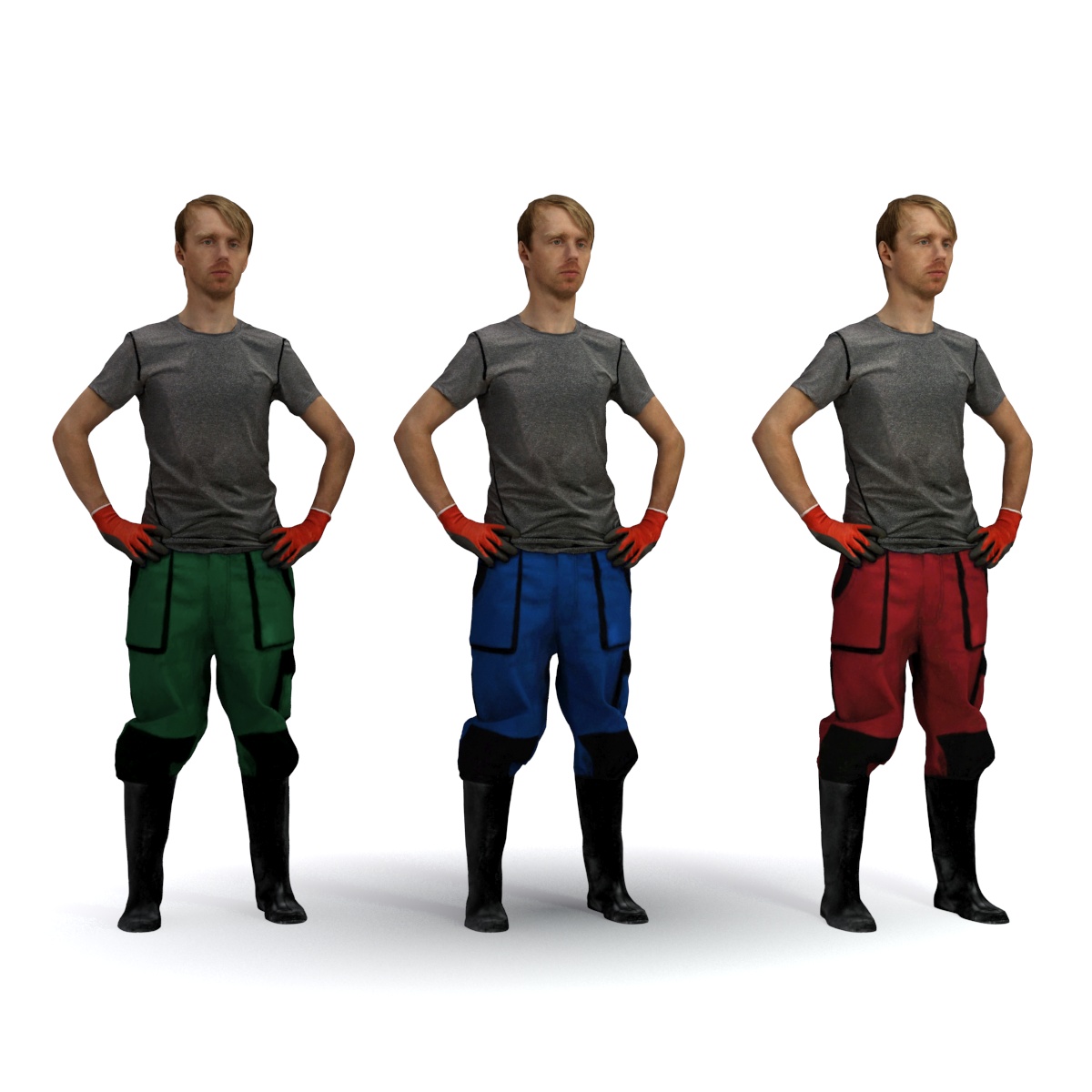 Construction Worker Figures Set