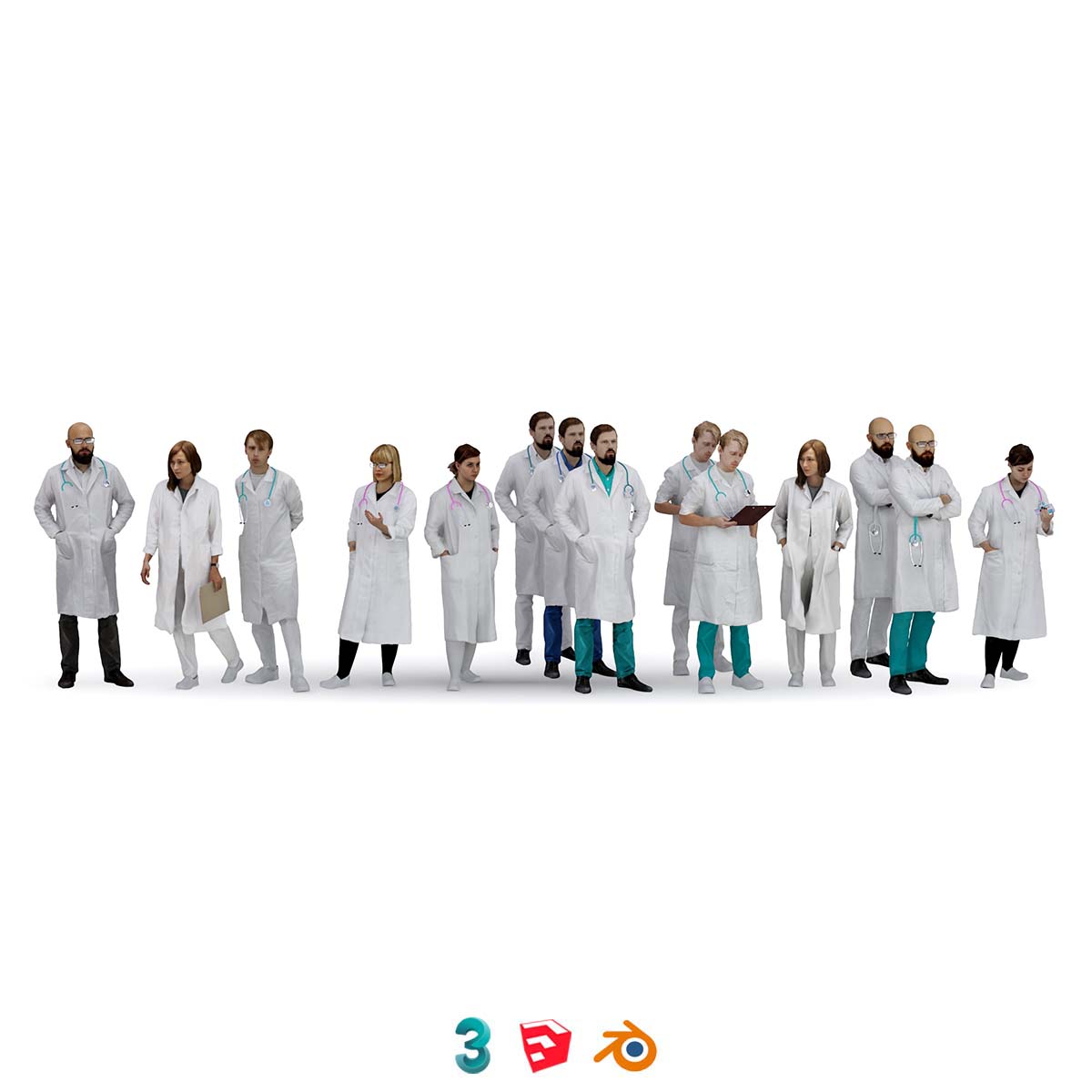 3D Medical Staff Characters Pack