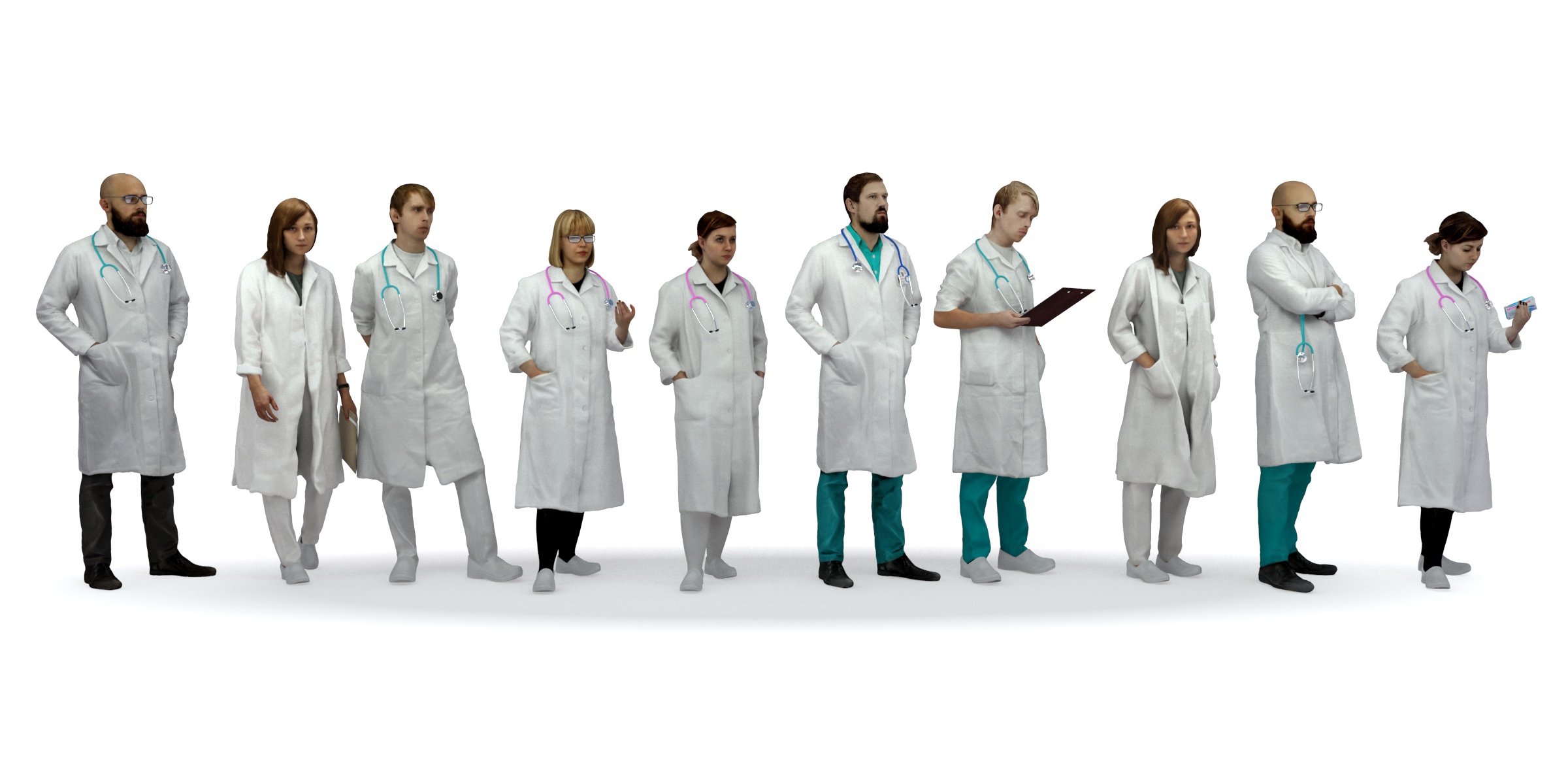 3D Medical Staff Characters Pack