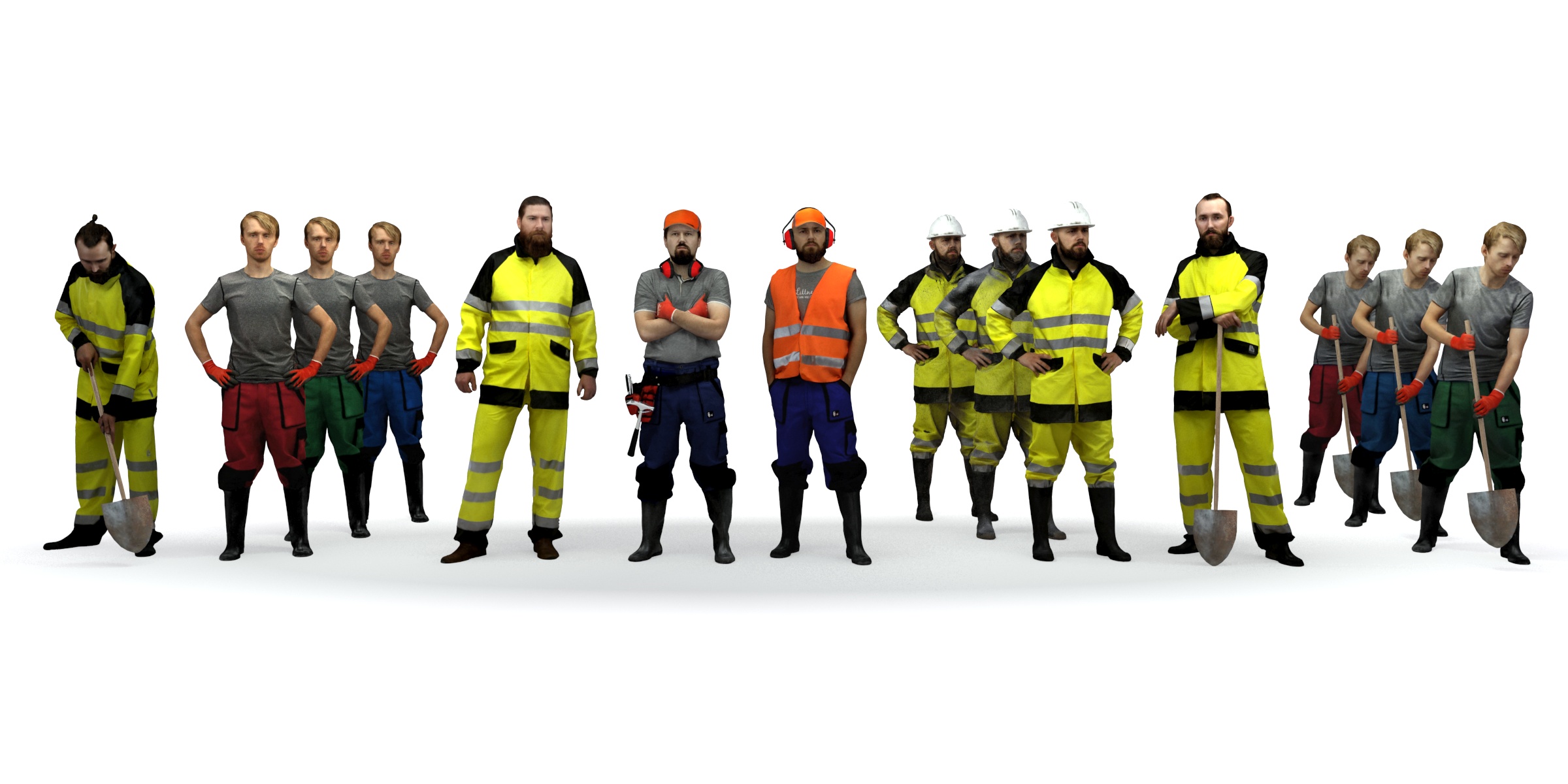 Construction Worker Figures Set