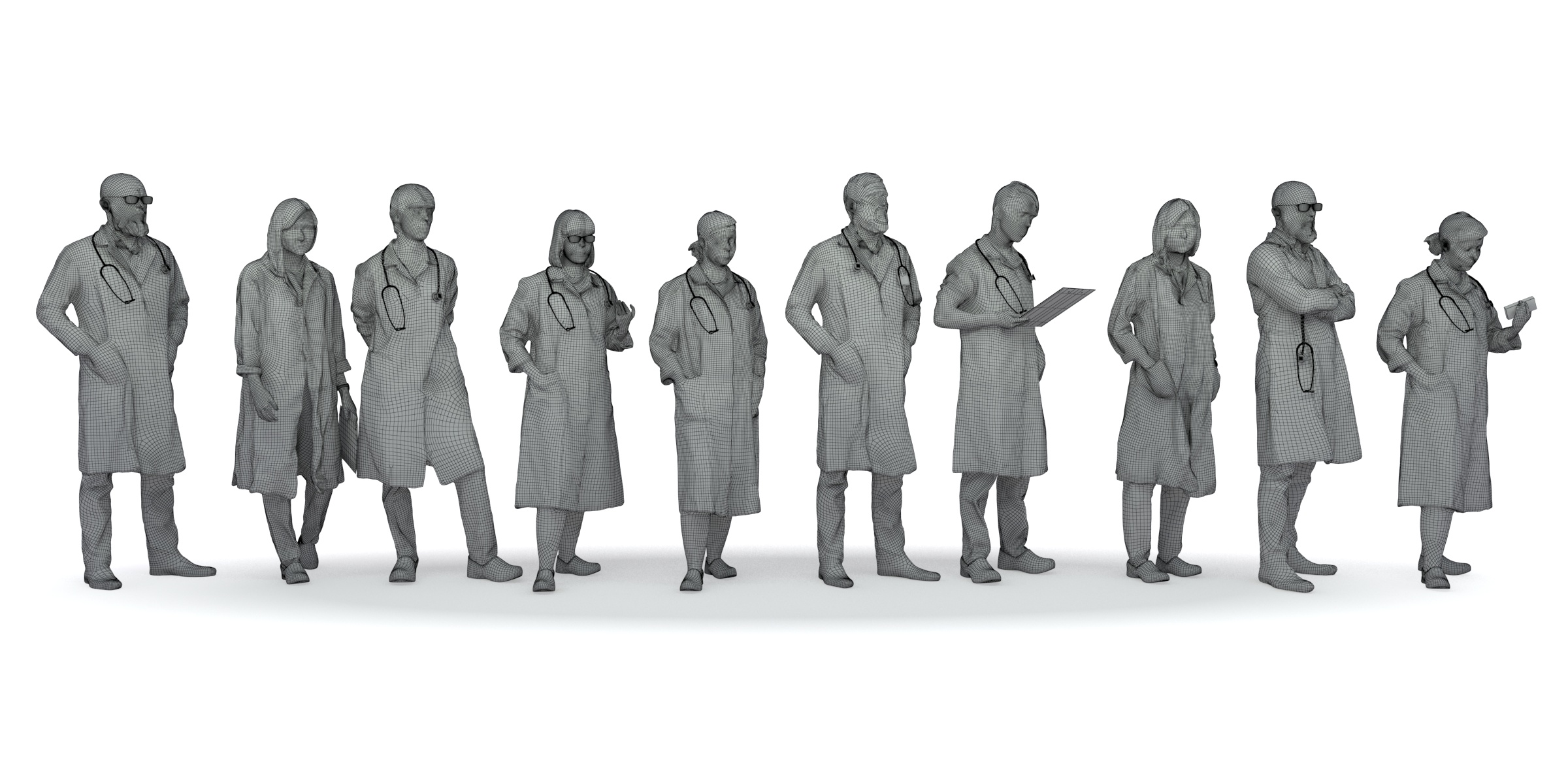 3D Medical Staff Characters Pack