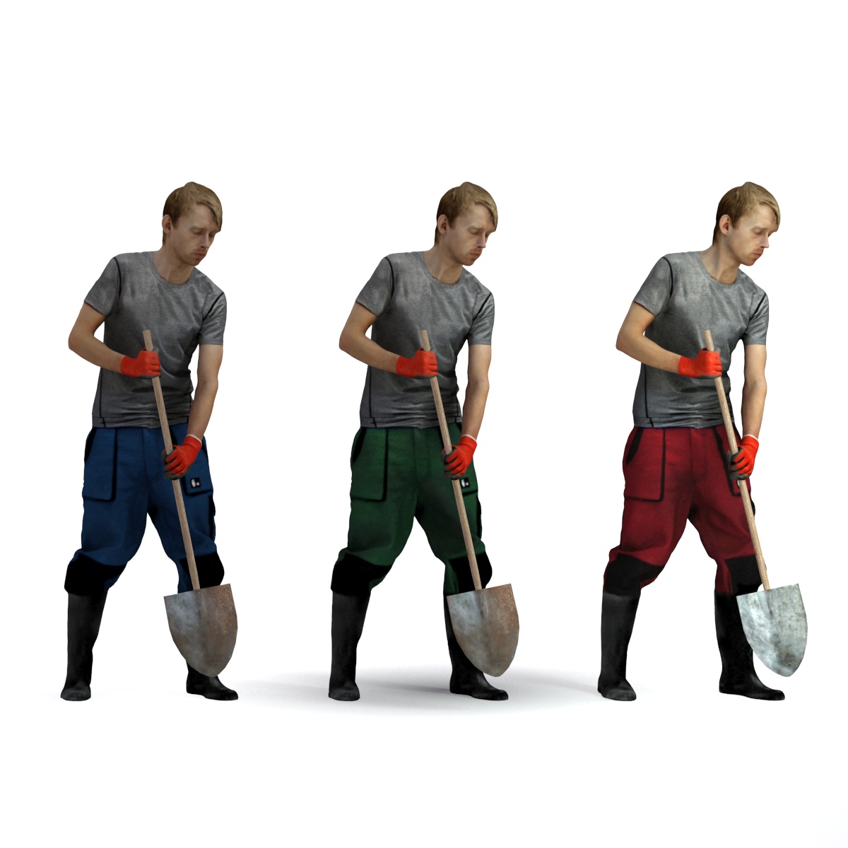 Construction Worker Figures Set