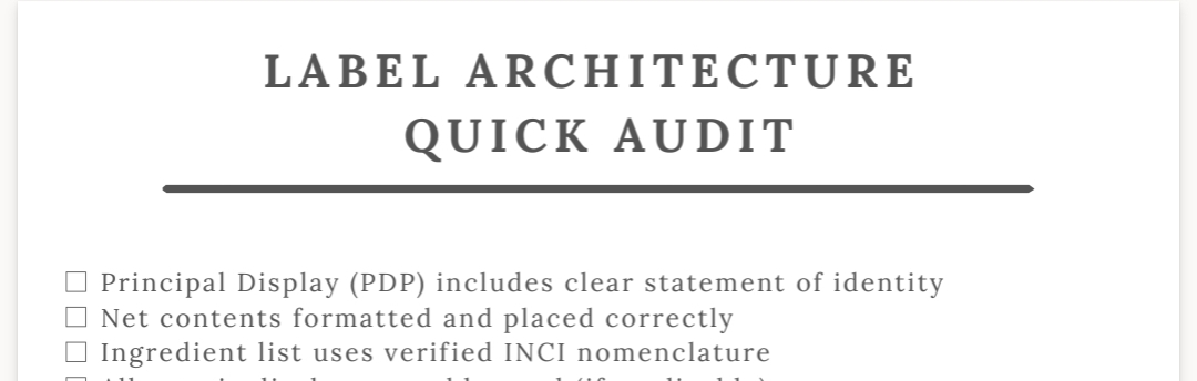 Label Architecture Quick Audit