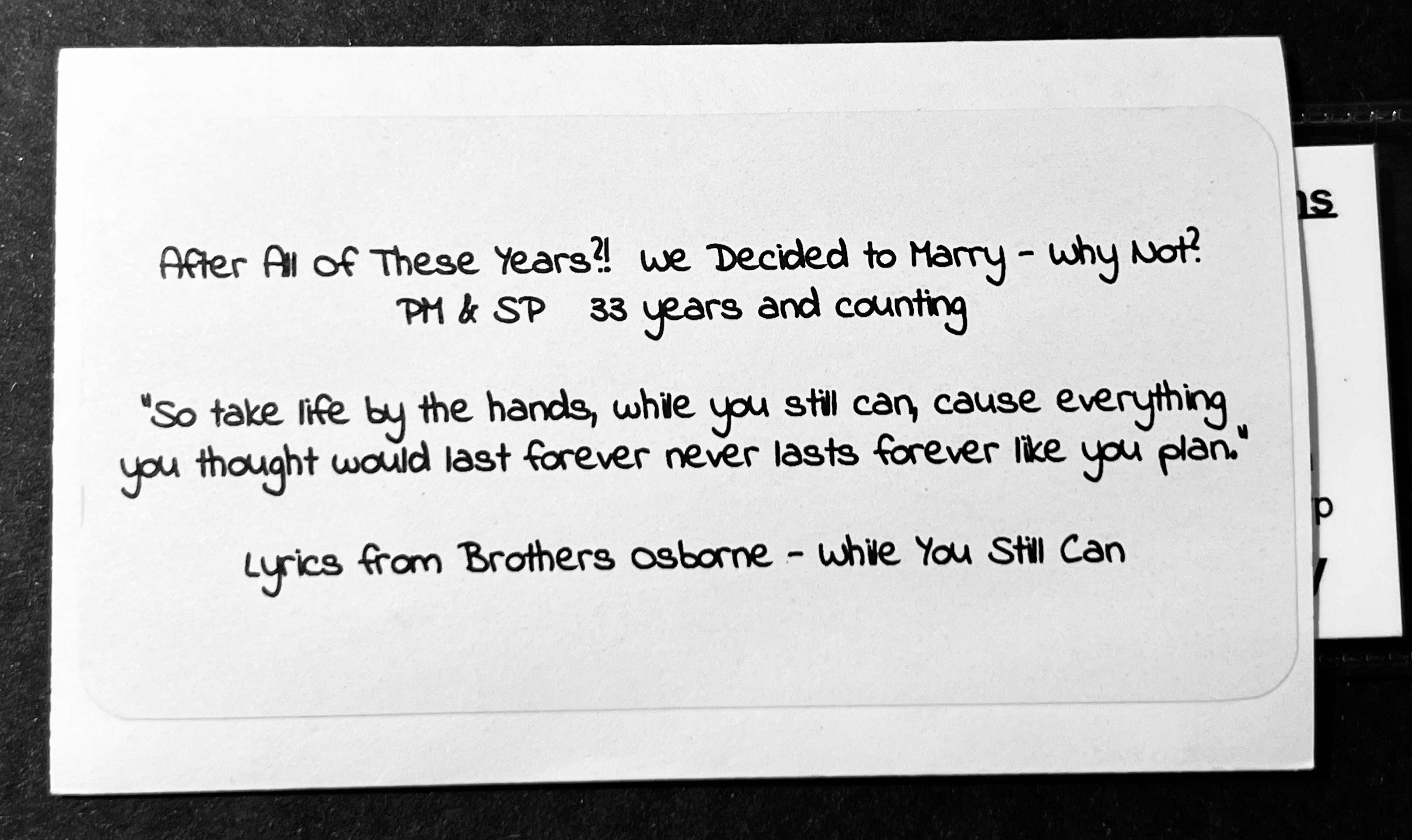 Add an introductory envelope to your Thank You Card.  