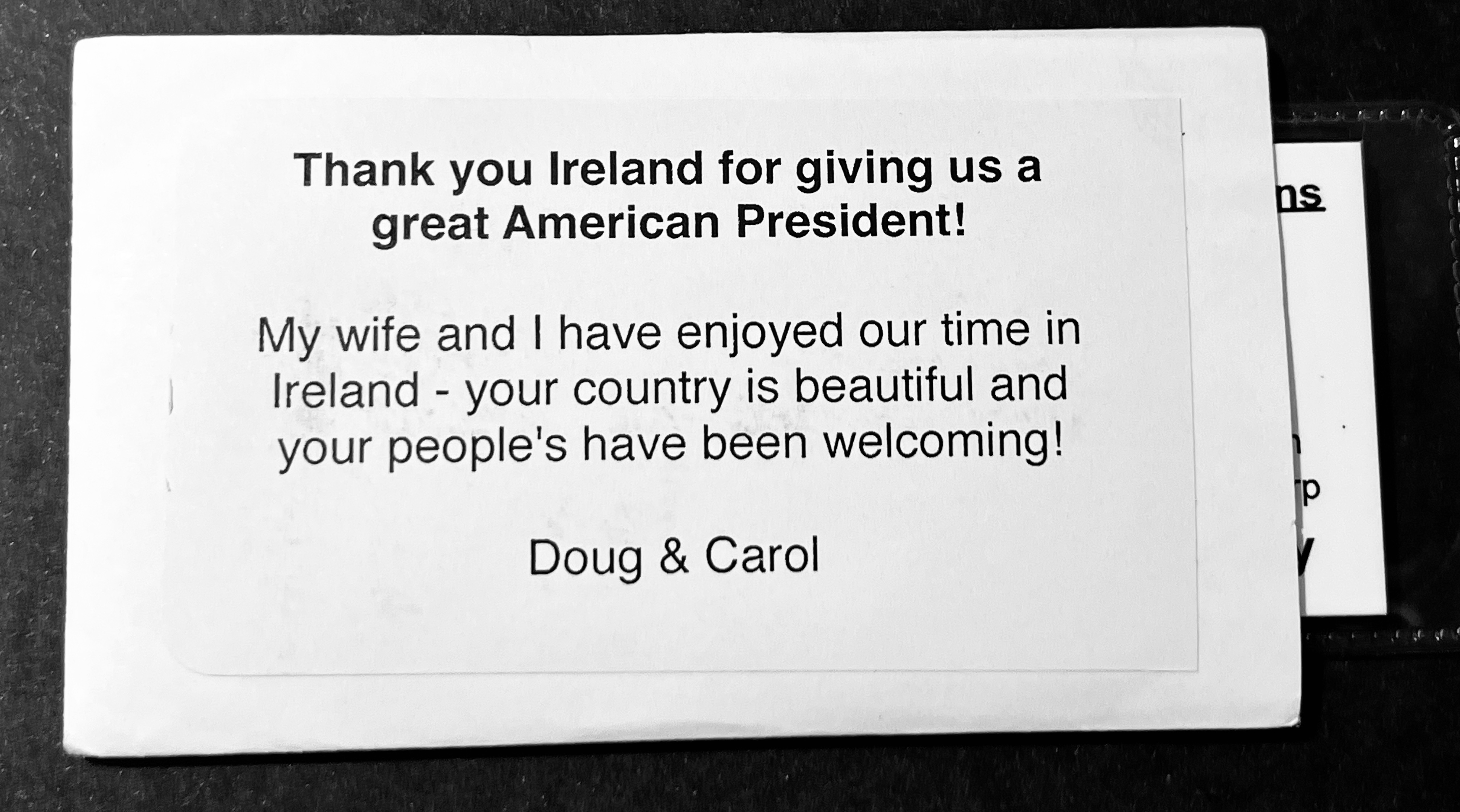 Add an introductory envelope to your Thank You Card.  