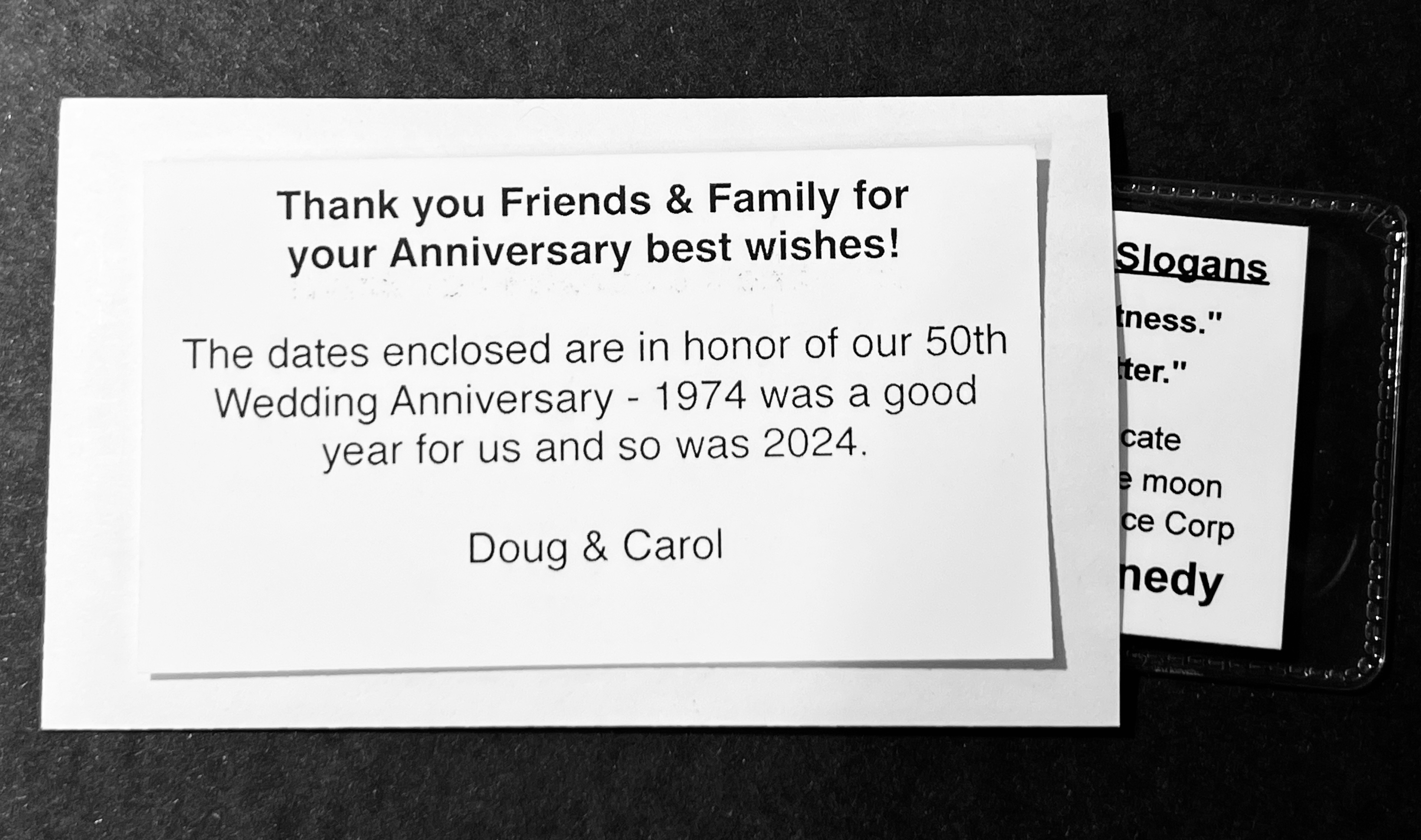 An introductory envelope can be added to your Thank You Card.  