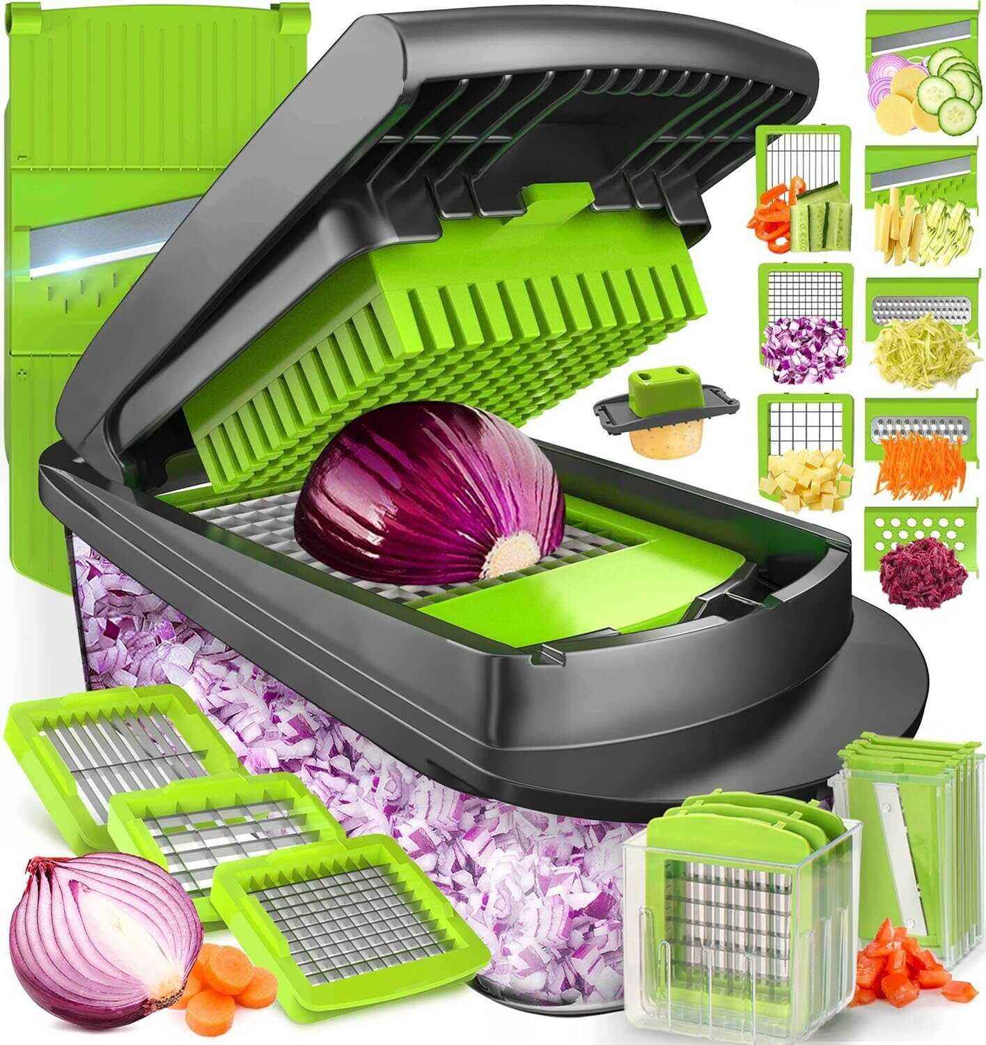 🔪 Fullstar Pro 9-in-1 Vegetable Chopper & Mandoline Slicer