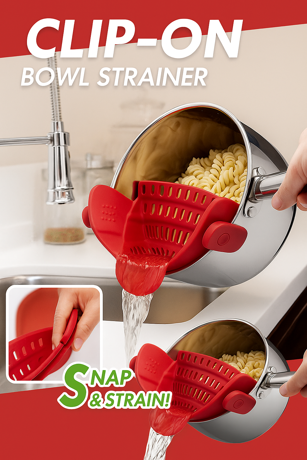 Clip-On Bowl Strainer