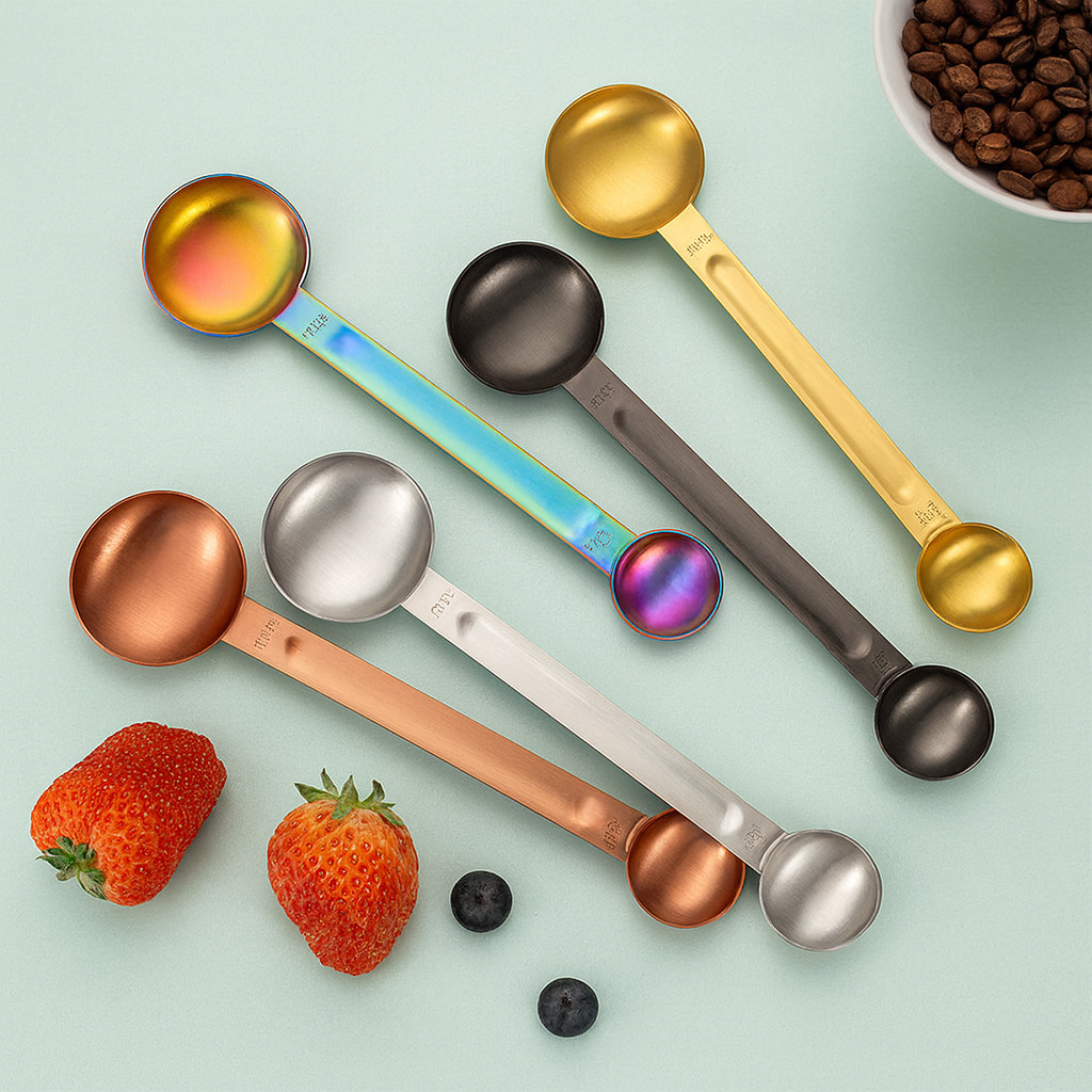 Dual-Ended Stainless Steel Measuring Spoon