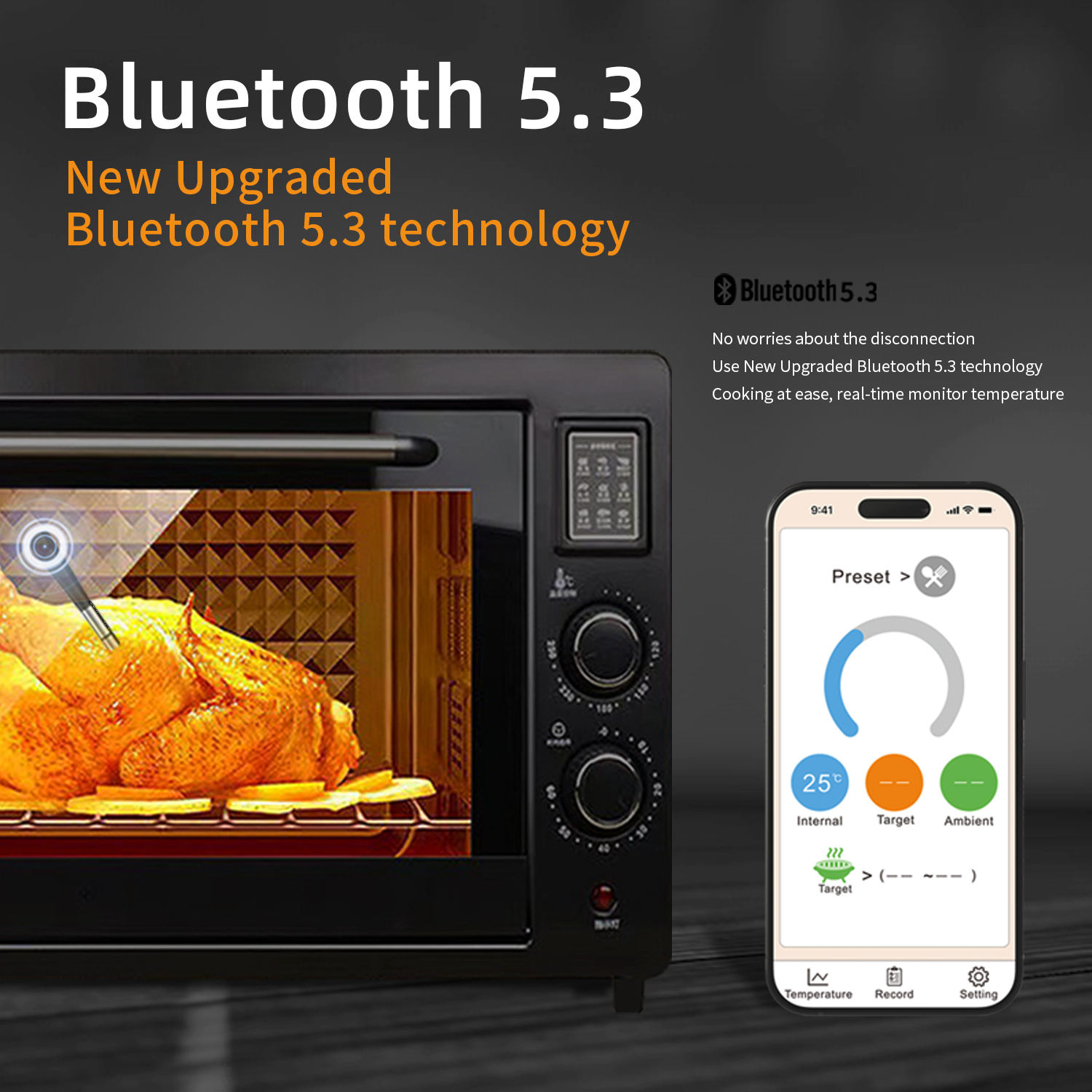 🔥 820FT Smart Wireless Meat Thermometer