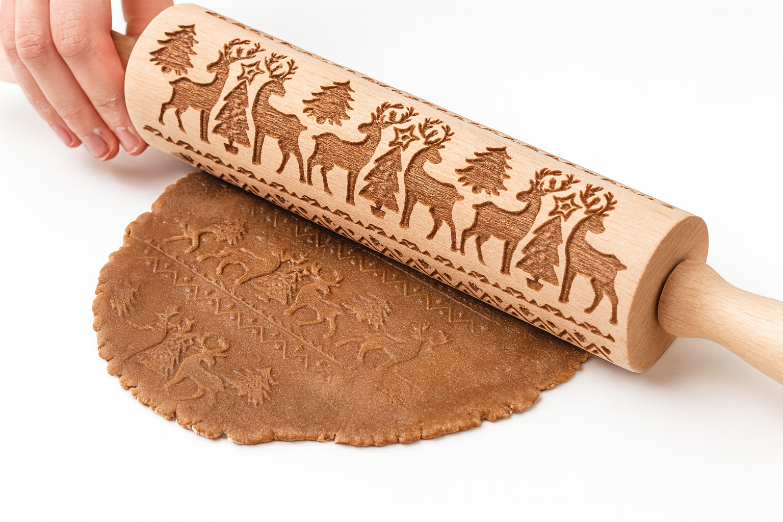 Engraved Wooden Rolling Pin