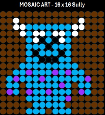 Mosaic Art DIY Kit - 16x16 Monsters Inc. Sully