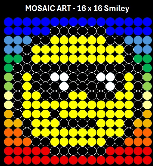 Mosaic Art DIY Kit - 16x16 Smiley face