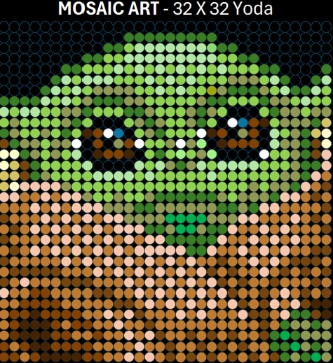 Mosaic Art DIY Kit - 32x32 Star Wars Baby Yoda