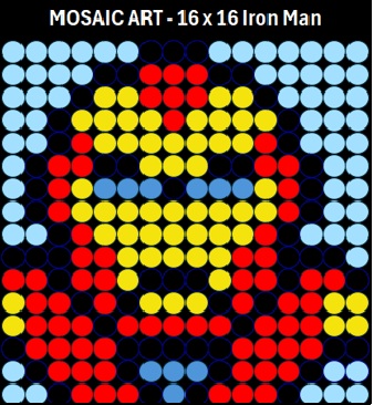 Mosaic Art DIY Kit - 16x16 Iron Man