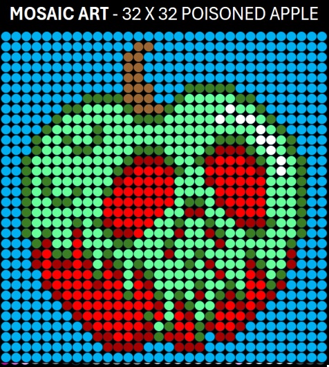 Mosaic Art DIY Kit - 32x32 Poisoned Apple